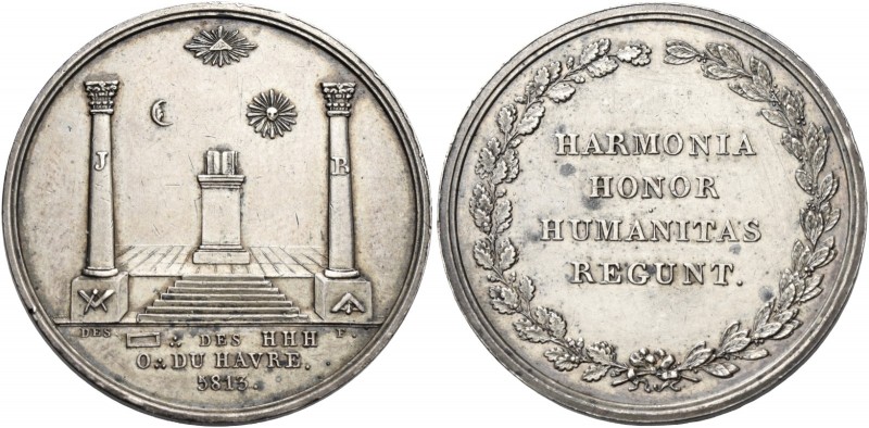 Orients de Province. 

LE HAVRE, HHH (Harmonia Honor Humanitas) 1813, gettone ...