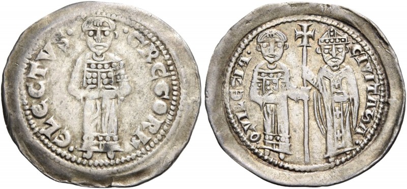 Aquileia. Gregorio di Montelongo, 1251-1269. 

Denaro, AR 0,93 g. GREGORI’ – E...