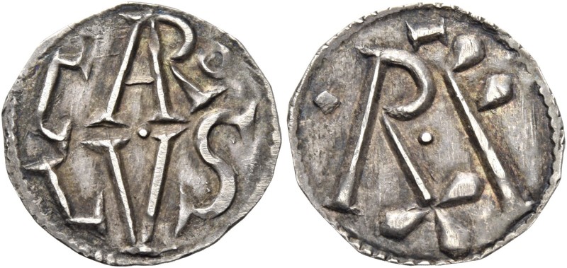 Milano. Carlo Magno re dei Franchi, 774-814. 

Denaro, AR 1,25 g. CARO / LVS. ...