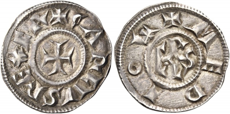 Milano. Carlo Magno re dei Franchi, 774-814. 

Denaro, AR 1,77 g. + CARLVS REX...