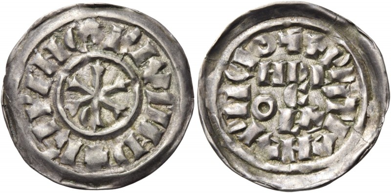 Milano. III periodo: imperatore, 915-924. 

Denaro scodellato, AR 1,47 g. + BE...