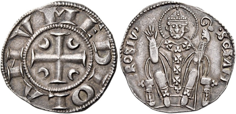 Milano. Prima Repubblica, 1250-1310. 

Ambrosino o grosso da 8 denari, AR 2,89...