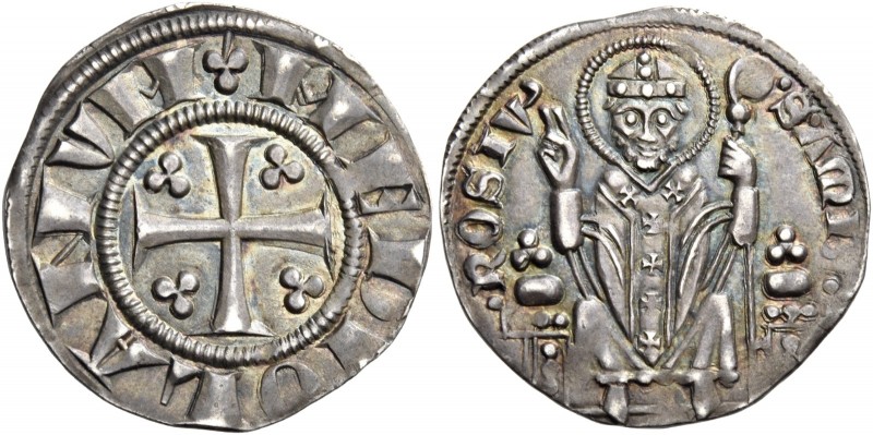 Milano. Prima Repubblica, 1250-1310. 

Ambrosino piccolo, AR 2,08 g. Trifoglio...