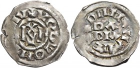 Pavia. Ugo di Arles re d’Italia, 926-947 con Lotario II, 931-947. 

Denaro, AR 1,51 g. + VGOLOHTARIV Monogramma di Ugo. Rv. + XPIITIANA REL Nel camp...
