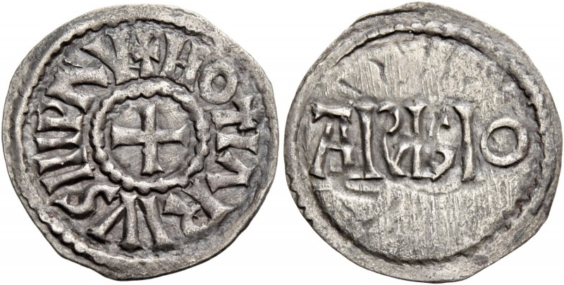 Treviso. Lotario I imperatore, 840-855. 

Denaro, AR 1,18 g. + HOTIARIVS IMPAV...