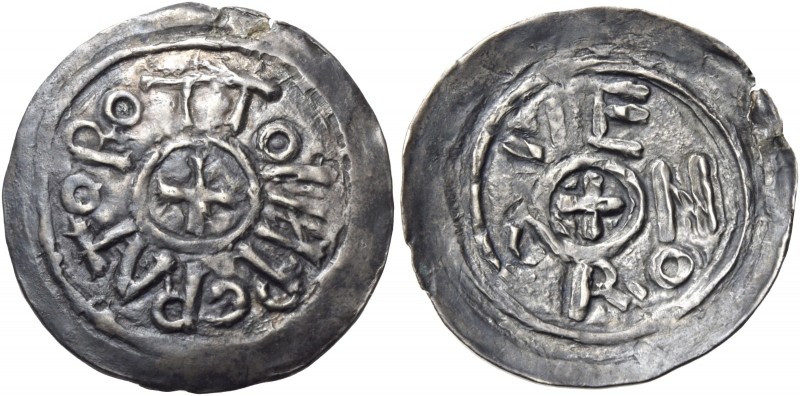 Verona. Ottone I di Sassonia, 962-973. 

Denaro scodellato, AR 1,22 g. OTTOINP...