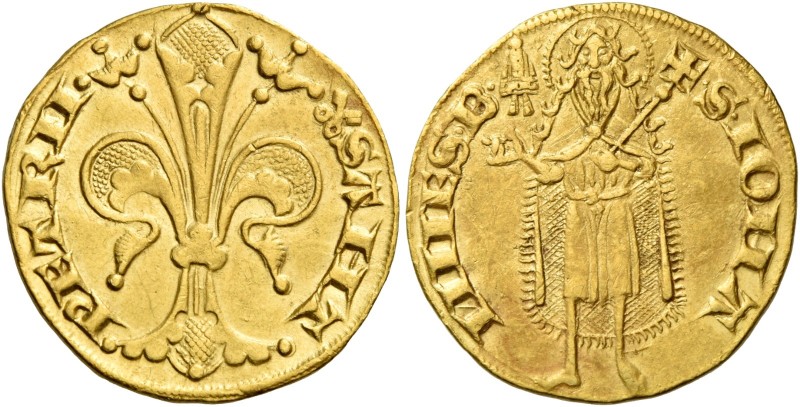 Avignone. Anonime pontificie del sec. XIV. 

Fiorino, AV 3,49 g. Piccole chiav...