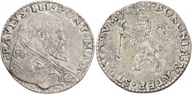 Bologna. Paolo III (Alessandro Farnese), 1534-1549. 

Bianco, AR 5,17 g. PAVLVS III PONT MAX Busto a d., con piviale ornato da gigli araldici. Rv. B...