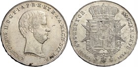 Firenze. Leopoldo II di Lorena, 1824-1859. 

Francescone 1858. Pagani 118. MIR 449/4.
Due piccole mancanze di metallo, altrimenti migliore di Spl