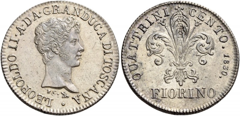 Firenze. Leopoldo II di Lorena, 1824-1859. 

Fiorino 1830. Pagani 129. MIR 452...