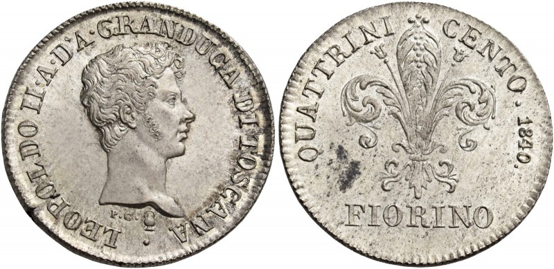 Firenze. Leopoldo II di Lorena, 1824-1859. 

Fiorino 1840. Pagani 130. MIR 452...