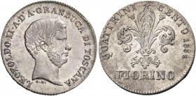 Firenze. Leopoldo II di Lorena, 1824-1859. 

Fiorino 1856. Pagani 137. MIR 453/5.
Fondi lucenti, q.Fdc