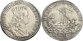 Livorno. Cosimo III de’Medici, 1670-1723. 

Mezzo tollero 1683, AR 13,22 g. COSMVS III D G MAG DVX ETRVRIAE VI Busto radiato e drappeggiato a d.; so...