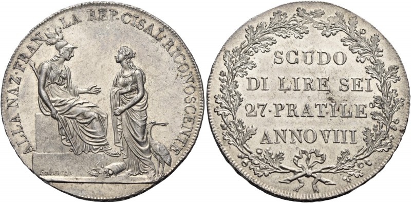 Milano. Repubblica Cisalpina, 1800-1802. 

Scudo da 6 lire anno VIII (1800). P...