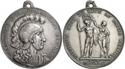 Napoli. Ferdinando IV di Borbone, 1759-1816. 

Medaglia 1797, AR 22,25. Ø 36,1 mm. Al valor militare. FERDINANDUS IV UTRIUSQ SICILIAE REX P F A Bust...