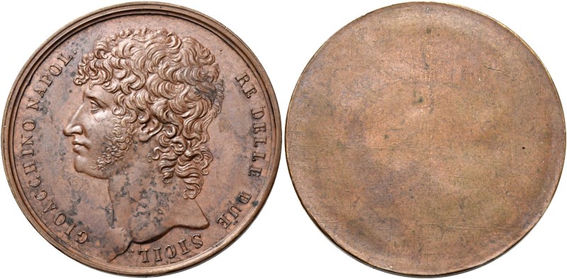 Napoli. Gioacchino Murat, 1808-1815. 

Medaglia uniface, Æ 14,47. Ø 38,2 mm. V...