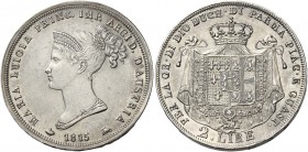 Parma. Maria Luigia d’Austria, 1815-1847. 

Da 2 lire 1815 Milano. Pagani 8. MIR 1094.
Spl / migliore di Spl