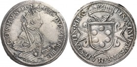 Pisa. Cosimo II de’Medici, 1608-1621. 

Tallero 1619, AR 28,50 g. COSMVS II MAGN DVX ETR IIII Busto radiato e corazzato a d., con scettro nella mano...