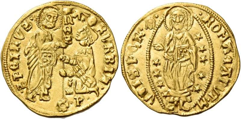 Roma. Senato Romano, 1184-1447. Monetazione dei secc. XIV-XV. 

Ducato, AV 3,5...