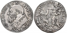 Roma. Clemente VII (Giulio de’Medici) 1523-1534. 

Doppio carlino, AR 5,30 g. CLEMENS VII PONT MAX Busto a s., con piviale ornato da figure di Santi...