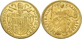 Roma. Clemente XIII (Carlo Rezzonico), 1758-1769. 

Zecchino anno I/1758, AV 3,41 g. CLEMENS XIII – PONT M A I Stemma sormontato da triregno e chiav...