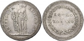Roma. Repubblica Romana, 1798-1799. 

Scudo romano, AR 26,36 g. Pagani 1. Bruni 1.
Buon BB