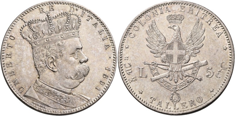 Savoia. Monetazione per la Colonia Eritrea. 

Da 5 lire o tallero 1891. Pagani...