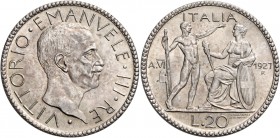 Savoia. Vittorio Emanuele III re d’Italia, 1900-1946. 

Da 20 lire 1927/VI. Pagani 672. MIR 1128b.
q.Fdc