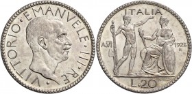 Savoia. Vittorio Emanuele III re d’Italia, 1900-1946. 

Da 20 lire 1928/VI. Pagani 673. MIR 1128c.
Non comune. Fdc