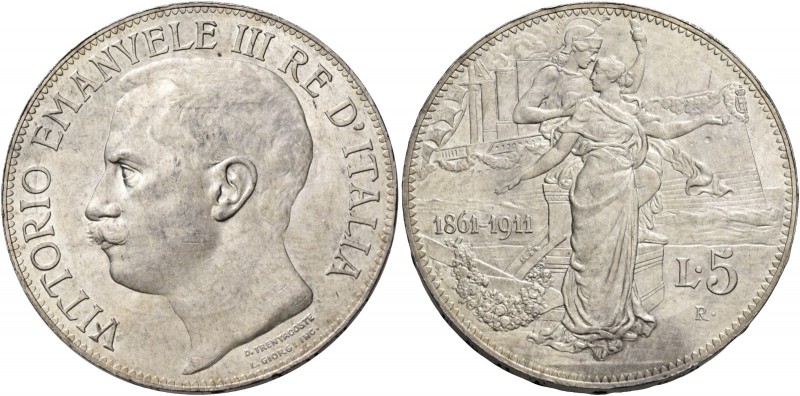 Savoia. Vittorio Emanuele III re d’Italia, 1900-1946. 

Da 5 lire 1911. Pagani...