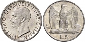 Savoia. Vittorio Emanuele III re d’Italia, 1900-1946. 

Da 5 lire 1935. Per numismatici. Pagani 718. MIR 1137m.
Rarissima. q.Fdc

Tiratura di 50 ...