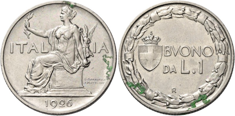 Savoia. Vittorio Emanuele III re d’Italia, 1900-1946. 

Buono da 1 lira 1926. ...