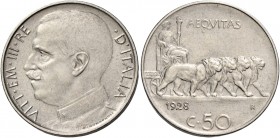 Savoia. Vittorio Emanuele III re d’Italia, 1900-1946. 

Da 50 centesimi 1928 liscio. Per numismatici. Pagani 810. MIR 1150o.
Rarissima. Migliore di...