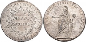 Torino. Repubblica Piemontese, 1798-1799. 

Mezzo scudo anno VII (1798). Pagani 1.
Conservazione eccezionale, Fdc