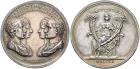 Austria. Matrimonio tra Napoleone I e Maria Luigia d’Austria, 1810. 

Medaglia 1810, AR 12,93 g. Ø 33,2 mm. Coniata a Vienna. (opus: Stuckhart). FRA...
