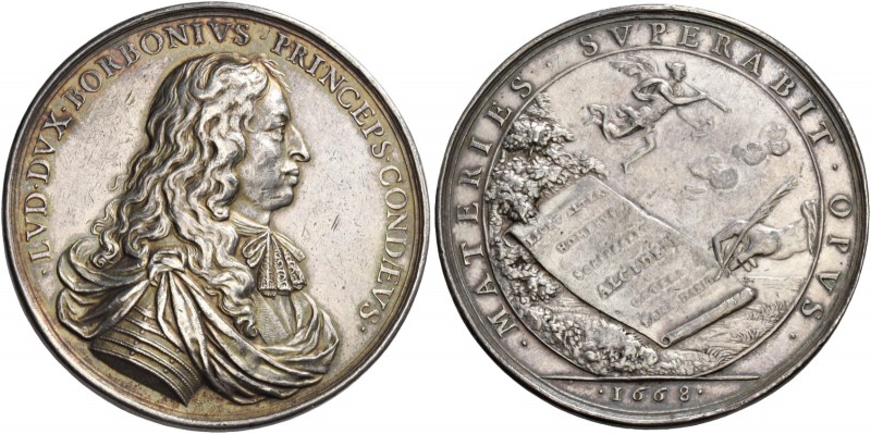 Francia. Luigi II di Borbone principe di Condé, 1668. 

Medaglia 1668, AR 57,6...