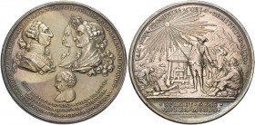 Messico. Carlo III re di Spagna, 1759-1788. 

Medaglia 1785, AR 118,36 g. Ø 62,7 mm. Per l’Unione Messicana dei minatori e la promulgazione delle le...