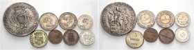 Lotti multipli. 

Lotto di sette monete. Lucca. Repubblica, sec. XVIII. Scudo 1743 AR. MIR 237/5. Elisa e Felice Baciocchi, 1805-1814. Franco 1806 A...