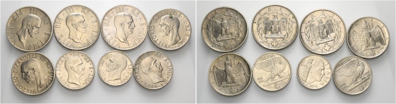 Lotti multipli. 

Lotto di otto monete. Savoia. Vittorio Emanuele III re d’Ita...