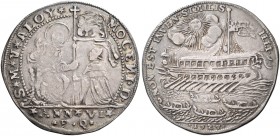 Alvise III Mocenigo, 1722-1732. 

Osella anno VI/1727, AR 9,67 g. S M V ALOY – MOCENI D S. Marco seduto in trono a s., porge il vessillo al doge gen...