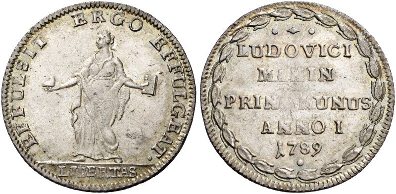 Ludovico Manin, 1789-1797. 

Osella anno I/1789, AR 9,64 g. EFFULSIT ERGO EFFU...