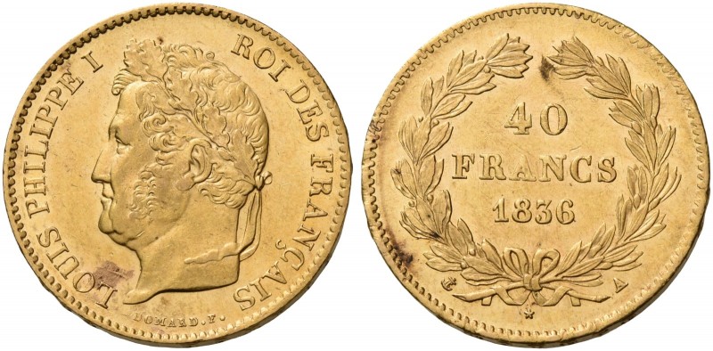 Monete d’oro europee. Francia. Luigi Filippo I, 1830-1848. 

Da 40 franchi 183...