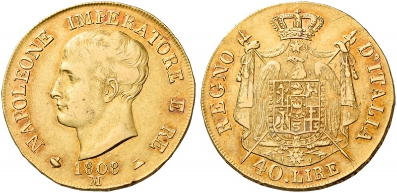 Monete d’oro europee. Italia. Regno d'Italia. Napoleone I, 1805-1814. 

Da 40 ...