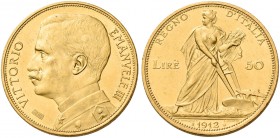 Monete d’oro europee. Italia. Vittorio Emanuele III re d’Italia, 1900-1946. 

Da 50 lire 1912 Roma, AV 16,12 g. Friedberg . Pagani 644. MIR 1106a.
...