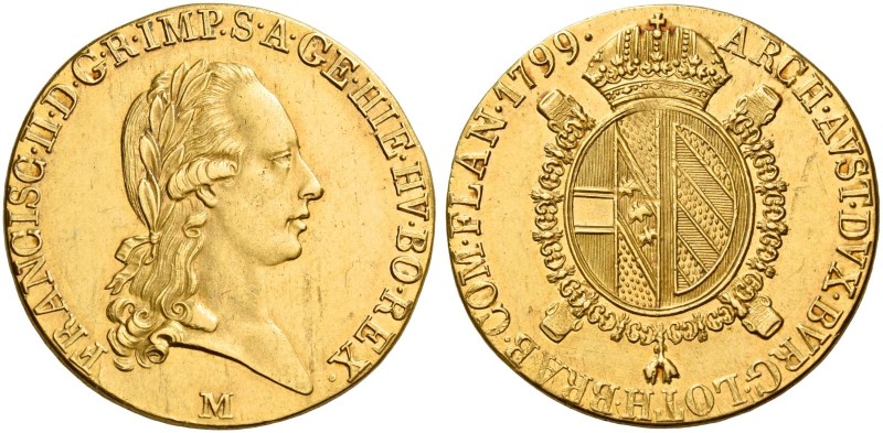 Monete d’oro europee. Italia. Ducato di Milano. Francesco II d'Asburgo-Lorena. R...