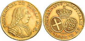 Monete d’oro europee. Malta. Ordine di San Giovanni di Gerusalemme. 

Frà Emmanuel de Rohan, 1775-1797. Da 20 scudi 1778 La Valletta, AV 16,53 g. Fr...