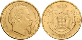 Monete d’oro europee. Monaco (Principato). Charles III, 1856-1889. 

Da 100 franchi 1886 Parigi, AV 32,21 g. Friedberg 11. Gadoury 122.
Migliore di...