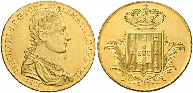 Monete d’oro europee. Portogallo. Dom Miguel I, 1828-1834. 

Peça 7500 reis o ...