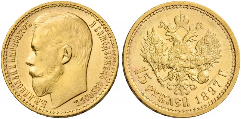 Monete d’oro europee. Russia. Impero. Zar Nicola II, 1894-1914. 

Da 15 rubli ...