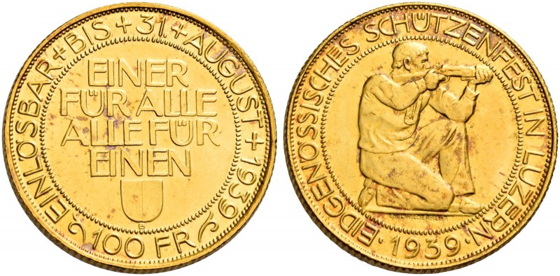 Monete d’oro europee. Svizzera. Conferedazione Elvetica, dal 1848. 

Da 100 fr...